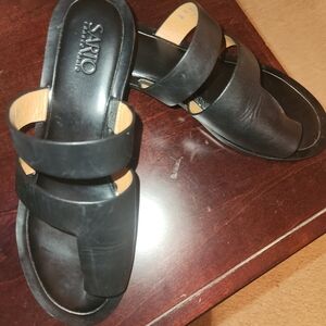 Franco Sarto Black Leather Slide